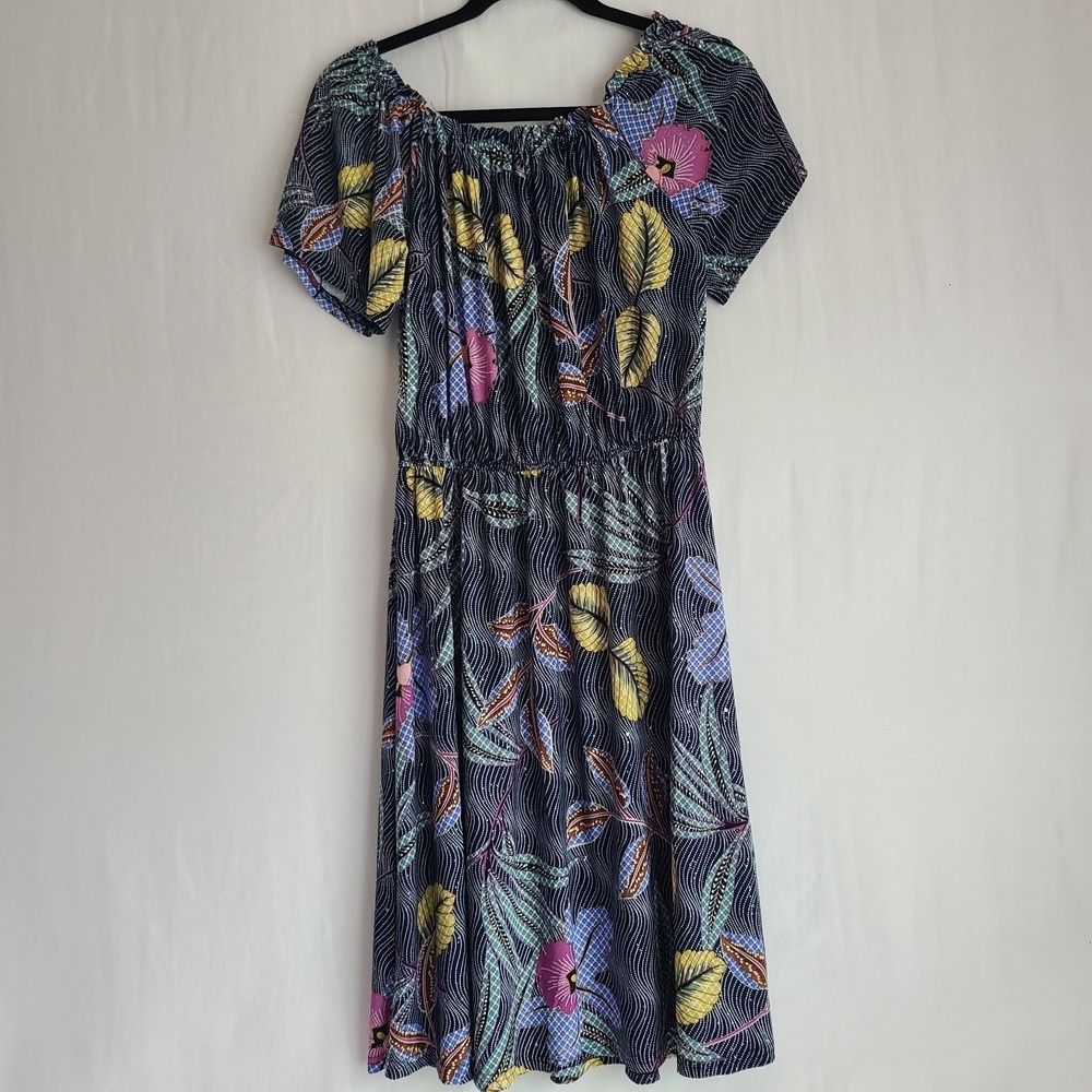 NWT "Bodafa" Silk Blend Midi Dress Multi Color Size XL